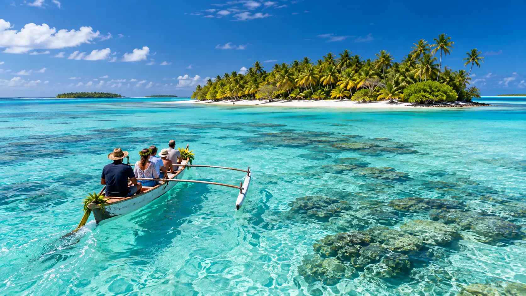 Vibrant Rarotonga island scene