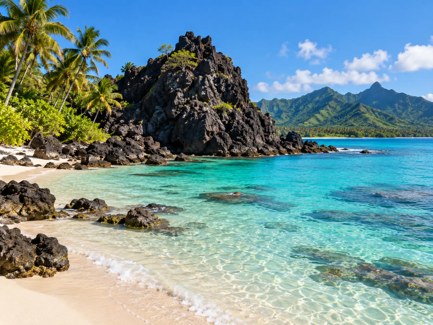 Vibrant Rarotonga island scene