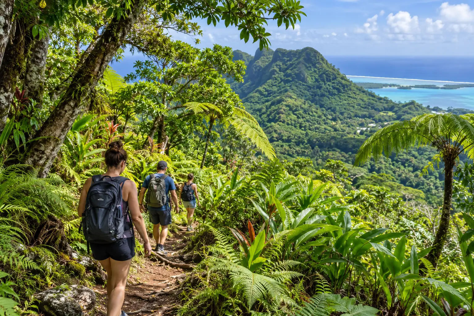 Vibrant Rarotonga island scene