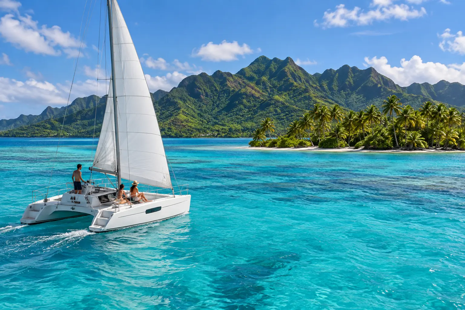 Vibrant Rarotonga island scene
