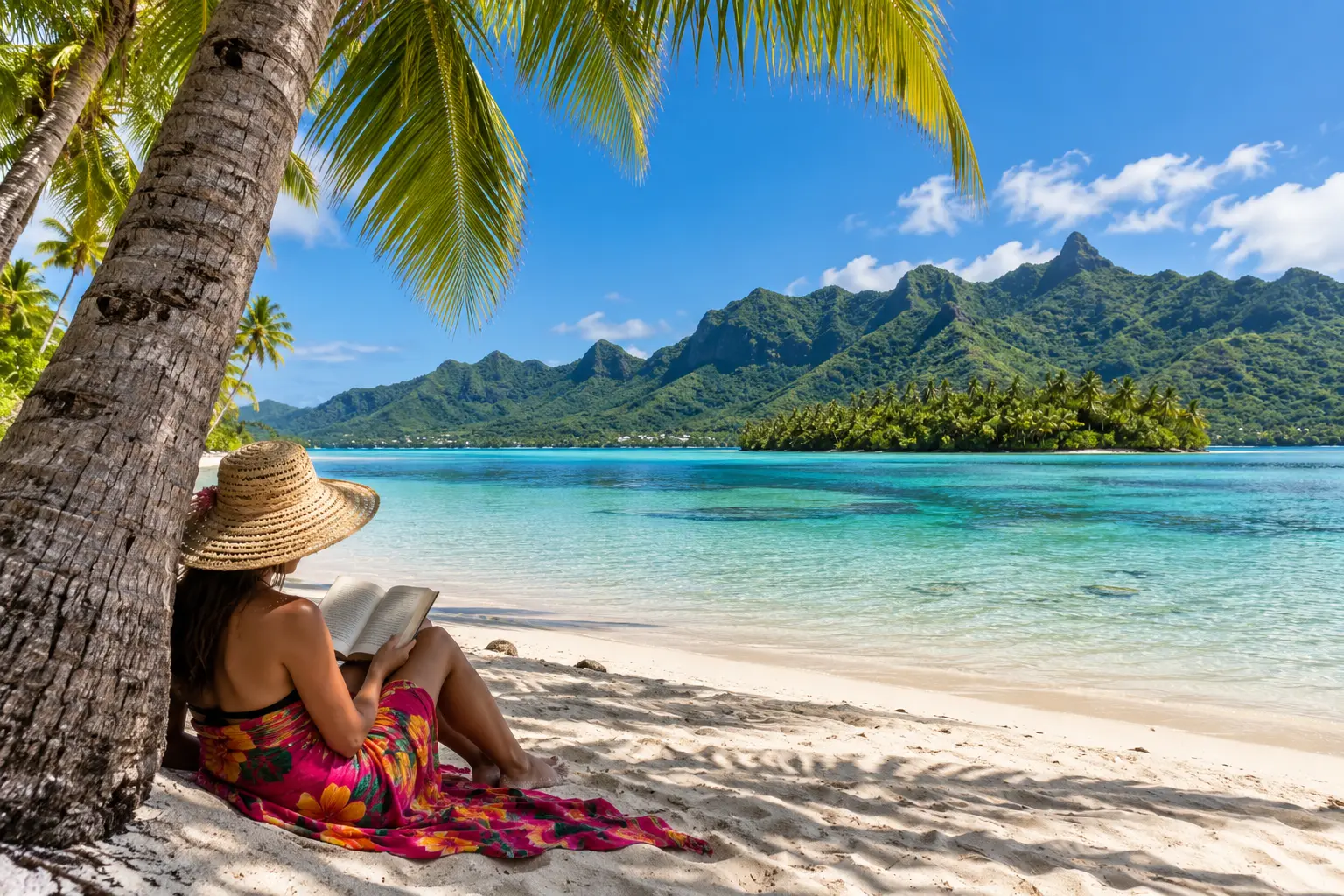 Vibrant Rarotonga island scene