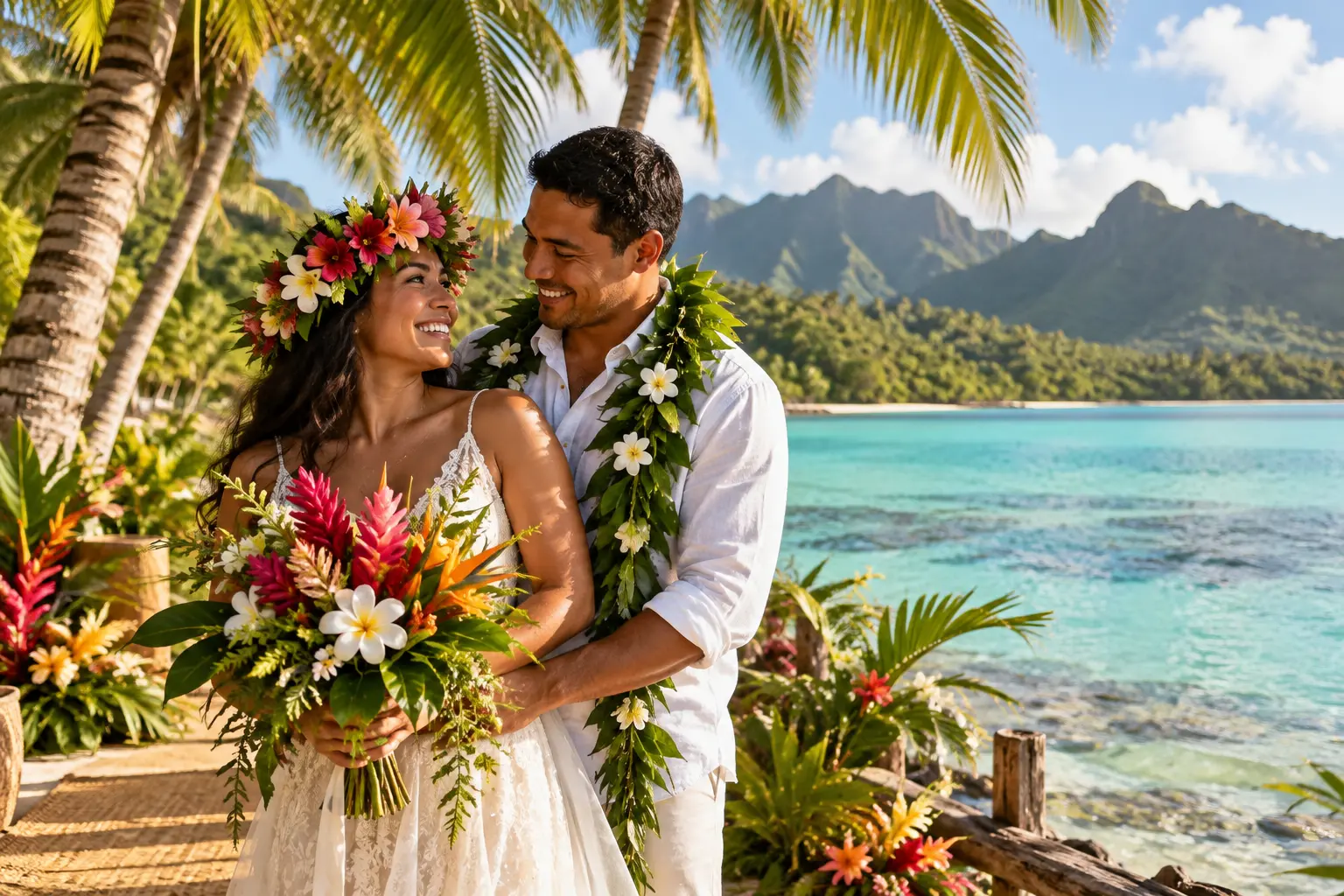 Vibrant Rarotonga island scene