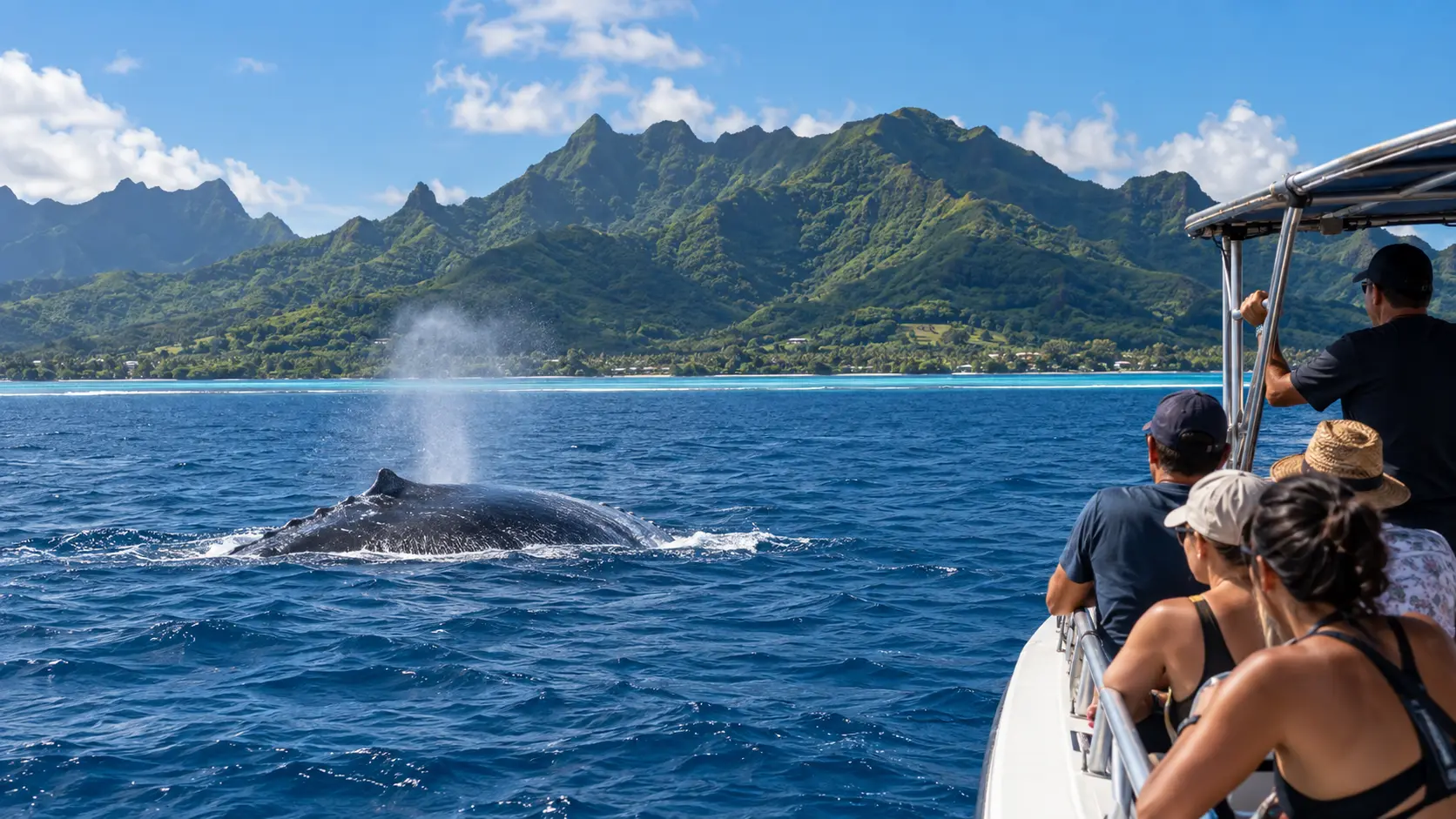Vibrant Rarotonga island scene